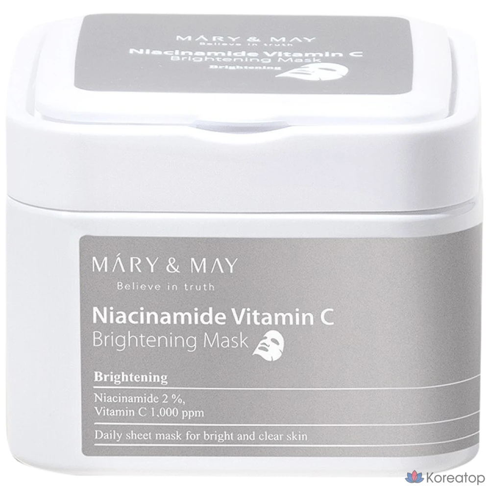 Тканевая маска для лица Mary&May Niacinamide Vitamin C Brightening Mask, 30 шт.