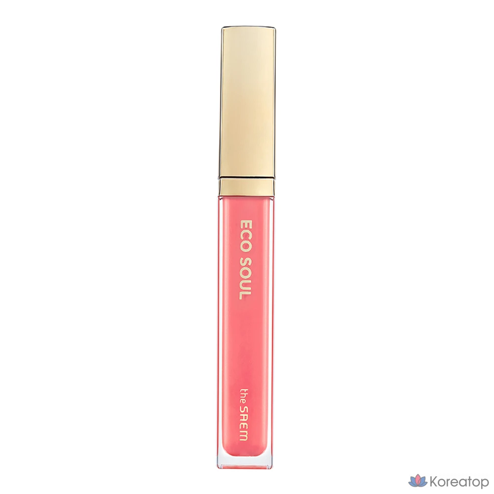 Блеск для губ The Saem Eco Soul Shine Lip Gloss, оттенок PK01 Sugar Pink, 4.3 г, 1 шт.