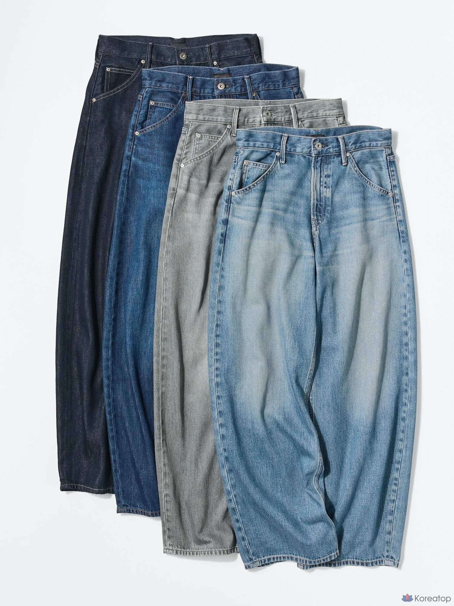 Джинсы Uniqlo Baggy Barrel Leg Jeans, длина 80 см, фото 3