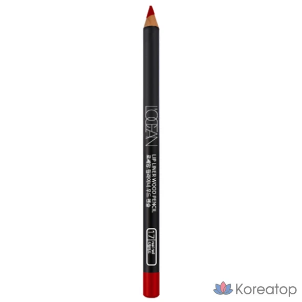 Карандаш для губ Heartpercent Lip Liner Wood Pencil, оттенок 17 Real Red, 4 шт.