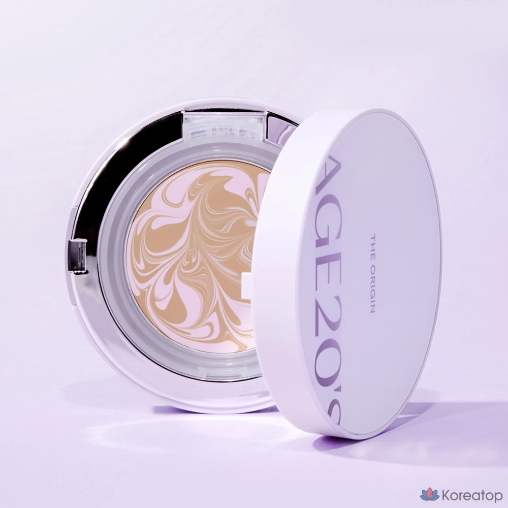Кушон AGE 20S Diorigin Essence Pact, оттенок 21 Lavender Latte, 12.5 г + 12.5 г, 1 шт., фото 2
