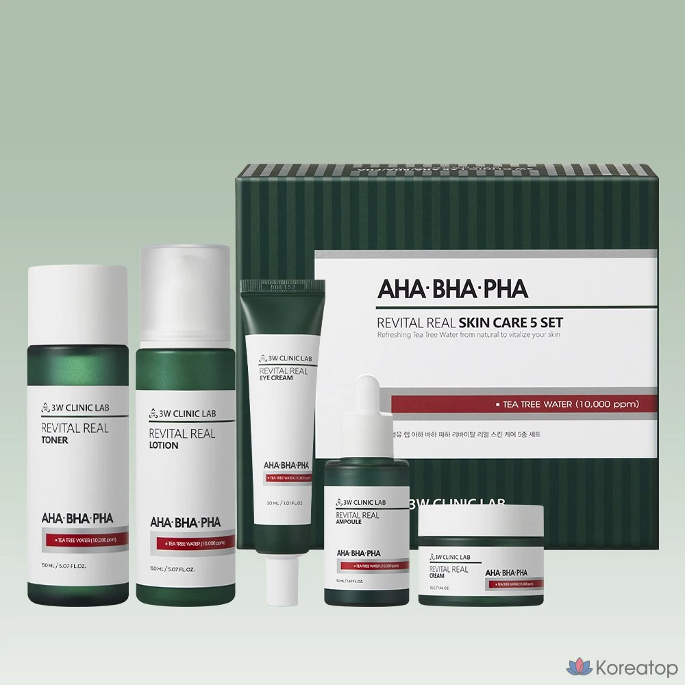 Набор для ухода 3W Clinic Lab 3HA 5-piece Set (Toner + Lotion + Basic Cosmetics), 1 шт.