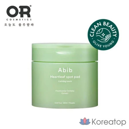 Пэды для лица Abib Heartleaf Spot Pad Calming Touch, 120 мл, 75 шт.