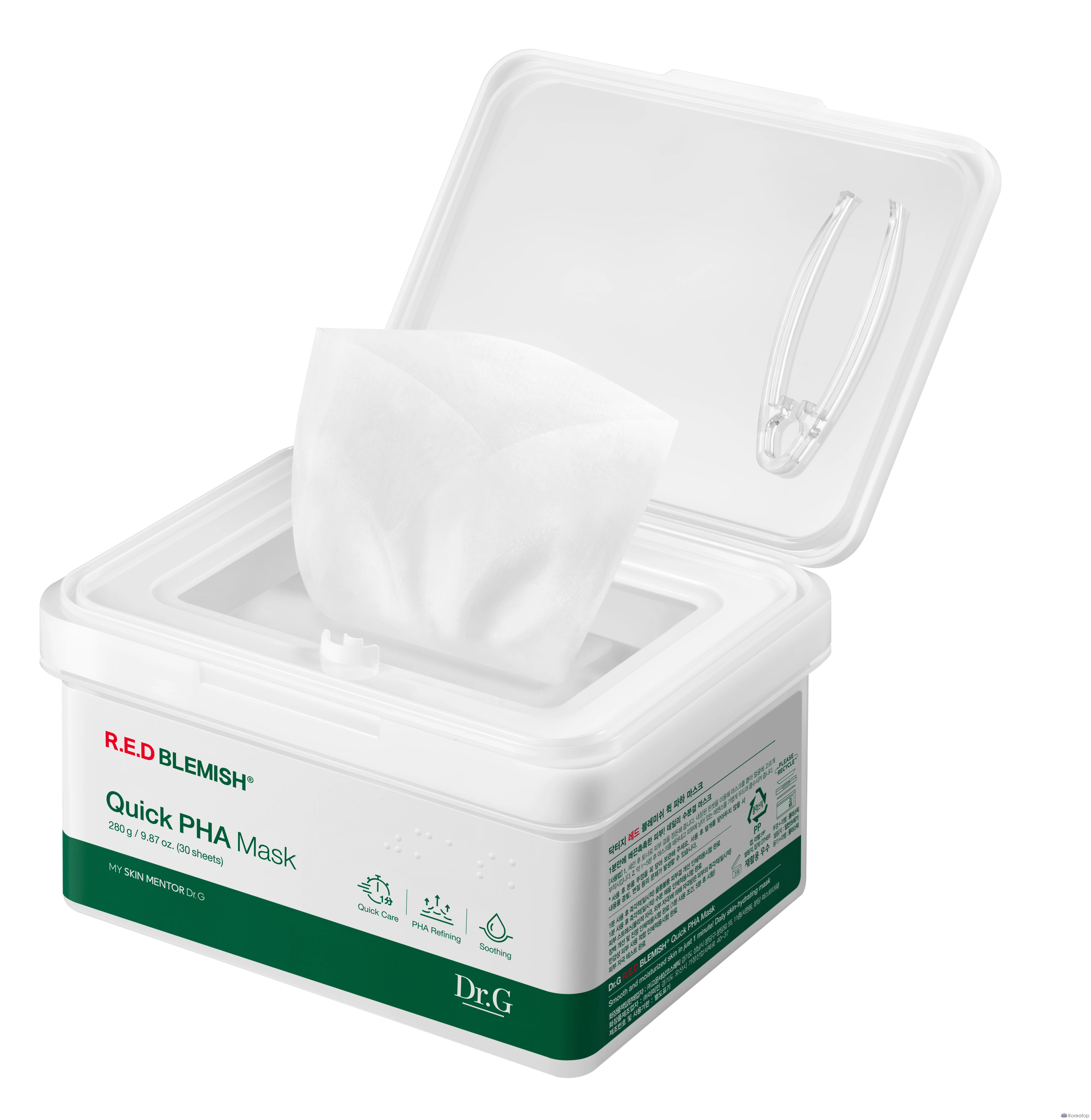 Тканевая маска для лица Dr. G Red Blemish Quick PHA Mask, 30 шт.