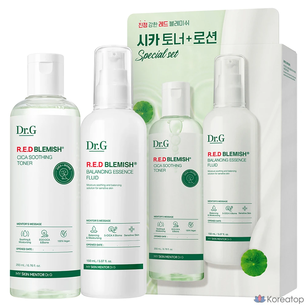 Набор для ухода Dr. G Red Blemish Cica Set (Toner 200 мл + Lotion 150 мл), 1 шт.