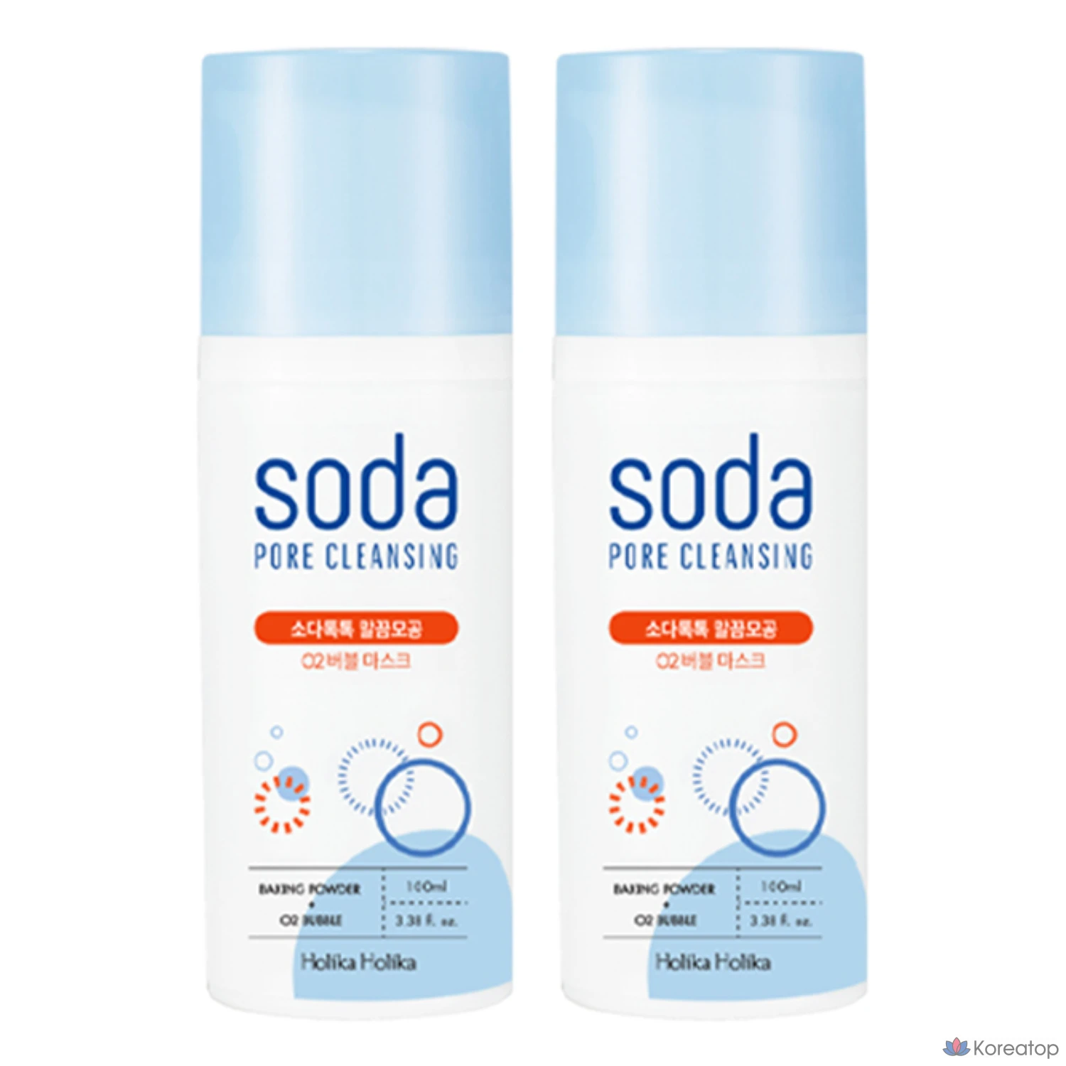 Очищающая пенка Holika Holika Soda Talk Talk Malgeum Pore O2 Bubble Mask, 100 мл, 2 шт.