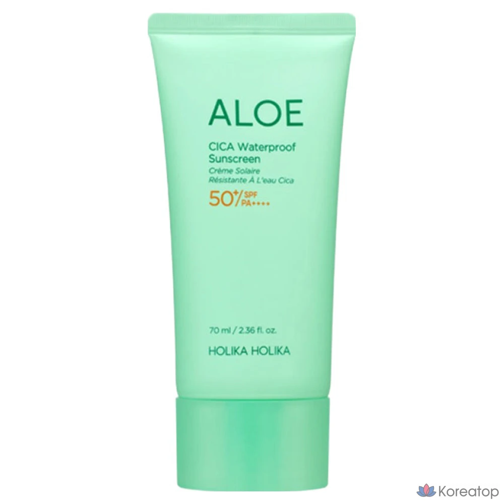 Солнцезащитный крем Holika Holika Aloe Cica Waterproof Sun Cream SPF50+ PA++++, 70 мл, 1 шт.