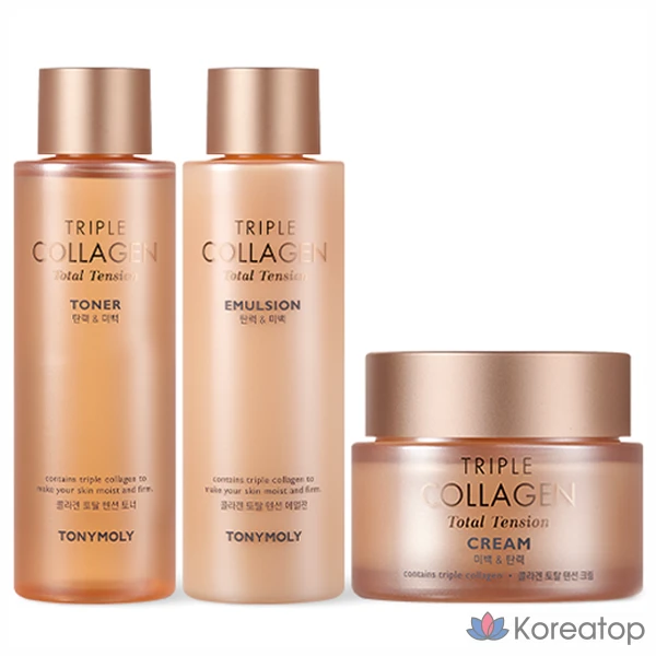 Набор для ухода Tony Moly Triple Collagen Total Tension 3-piece Set, 1 шт.