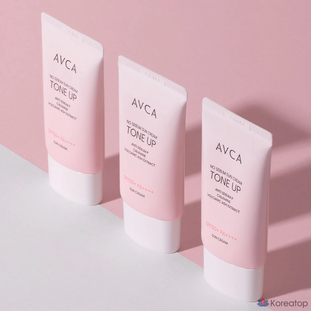 Солнцезащитный крем AVCA Tone-Up No Sebum Mineral Sun Cream SPF50+ PA++++, 35 мл, 1 шт.