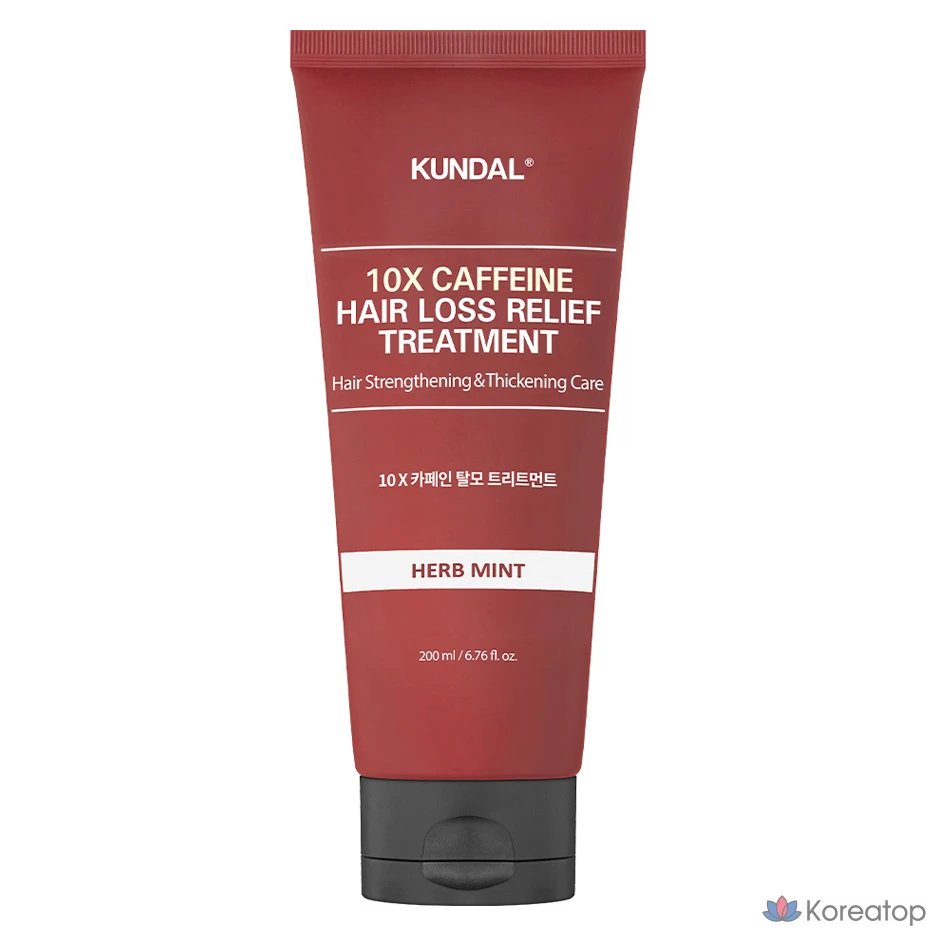 Триатмент для волос Kundal 10x Caffeine Hair Strengthening Anti-Hair Loss Treatment, аромат Herb Mint, 200 мл, 1 шт.