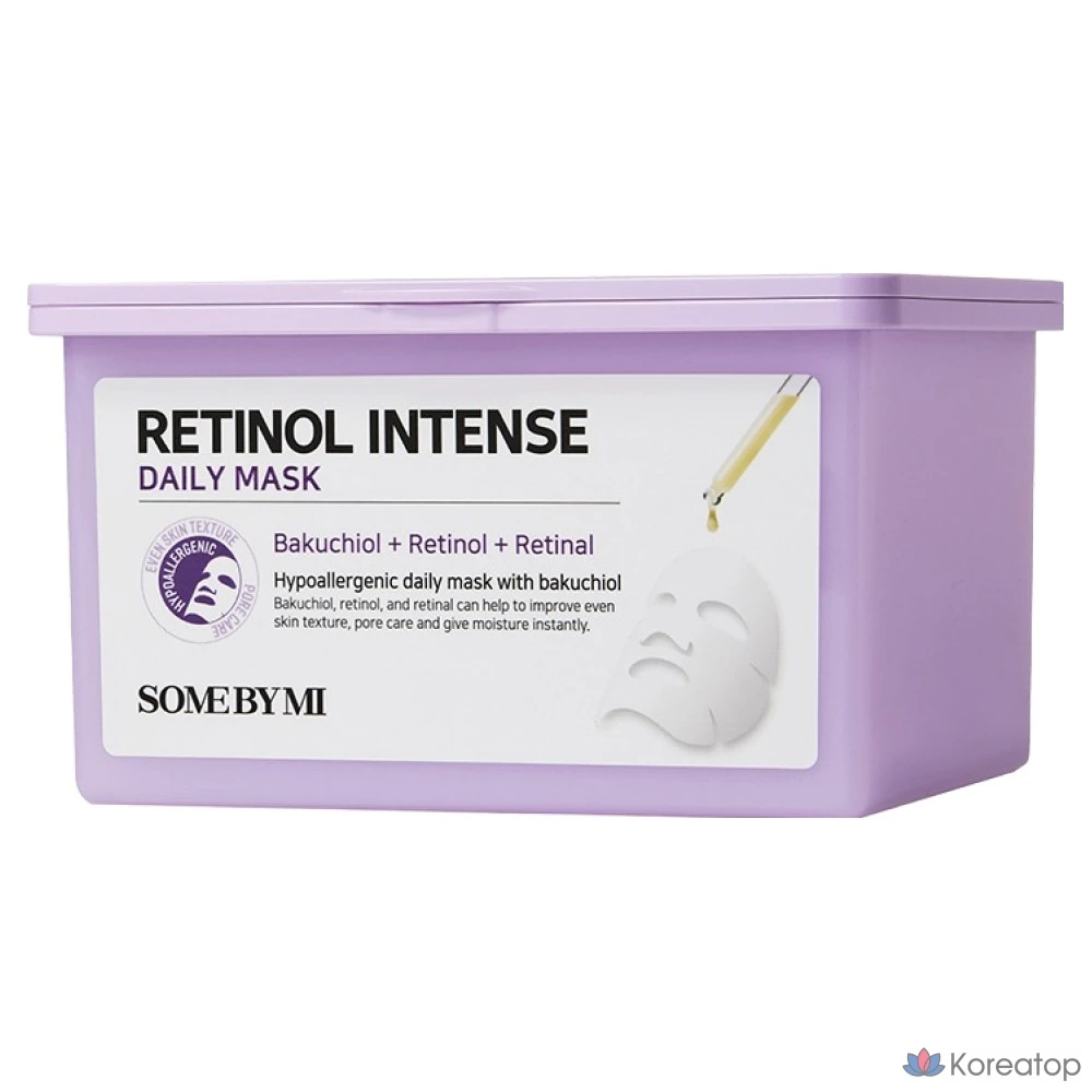 Тканевая маска для лица Some By Mi Retinol Intense Daily Mask, 30 шт.