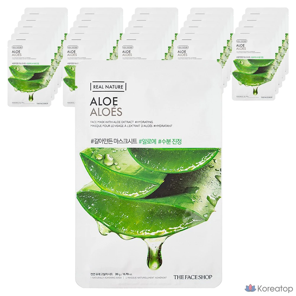 Тканевая маска для лица The Face Shop Real Nature Aloe Mask Sheet, 190 шт.