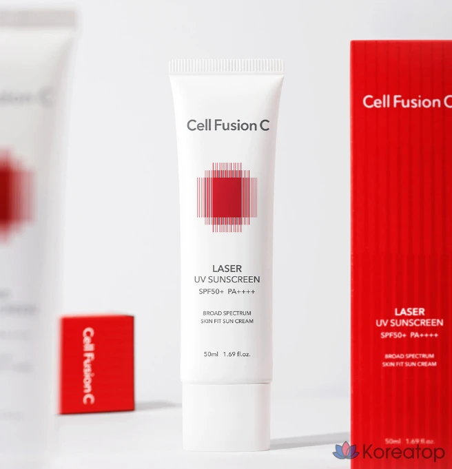 Солнцезащитный крем CELL FUSION C Laser UV Sunscreen SPF50+ PA++++, 50 мл x 2 шт. + 20 мл, 1 шт.