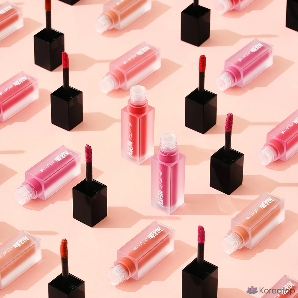 Тинт для губ MERZY Blur Fit Mini Layering Lip Tint, оттенки BT2 Omyo + BT3 Nareun + BT4 Heeul + BT11 Saenggi, 1.5 г, 4 шт.