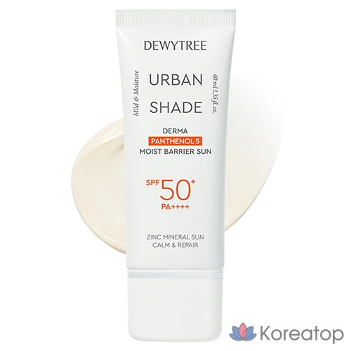 Солнцезащитный крем Dewytree Urban Shade Derma Panthenol 5 Moisture Barrier Sun Cream SPF50+ PA++++, 40 мл, 1 шт.