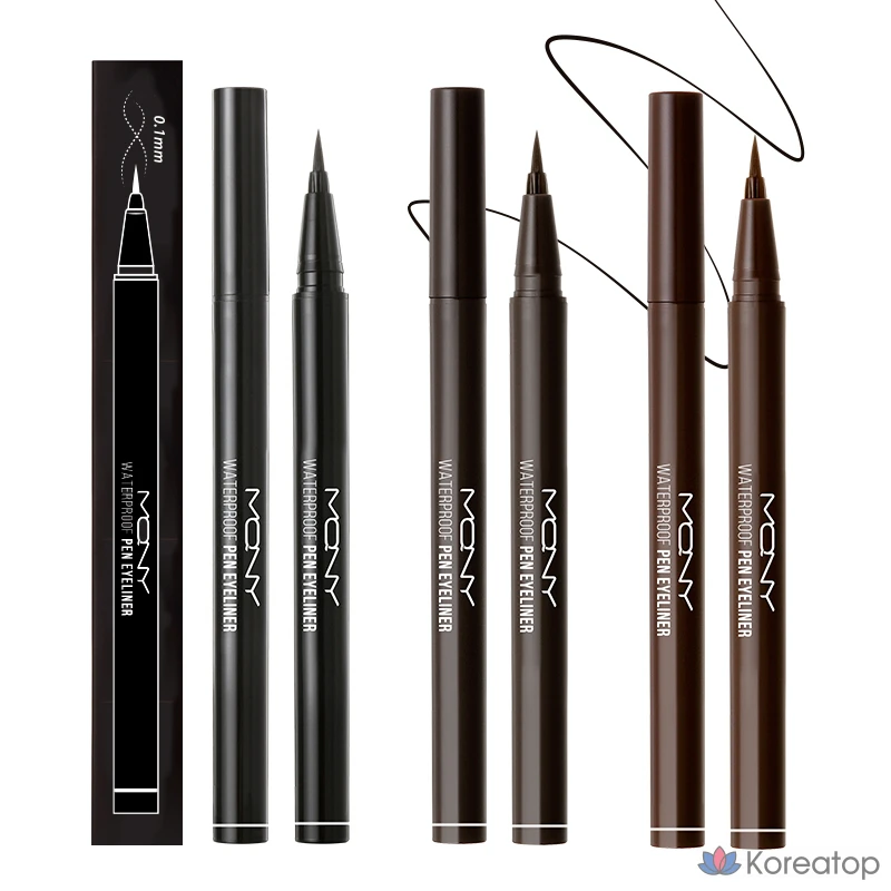Подводка для глаз Mqny Waterproof Pen Eyeliner, оттенок Deep Black, 0.6 г, 1 шт.