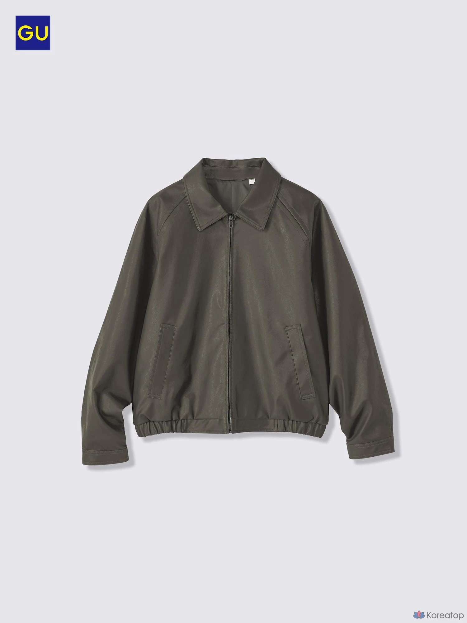 Куртка на молнии Uniqlo Faux Leather Zip-Up Jacket