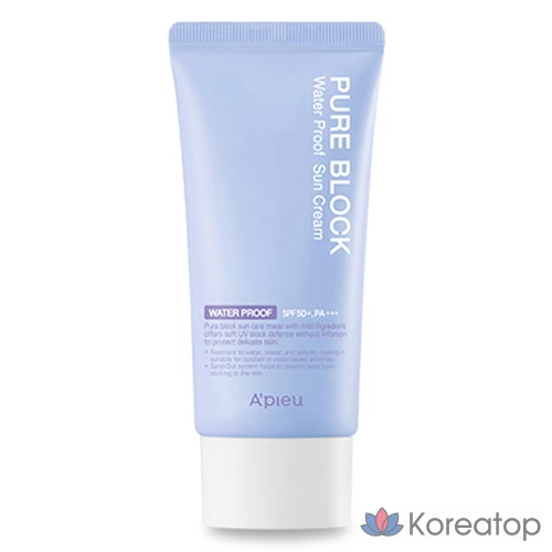 Солнцезащитный крем A'Pieu Pure Block Natural Waterproof Sun Cream SPF50+ PA+++, 50 мл, 1 шт.