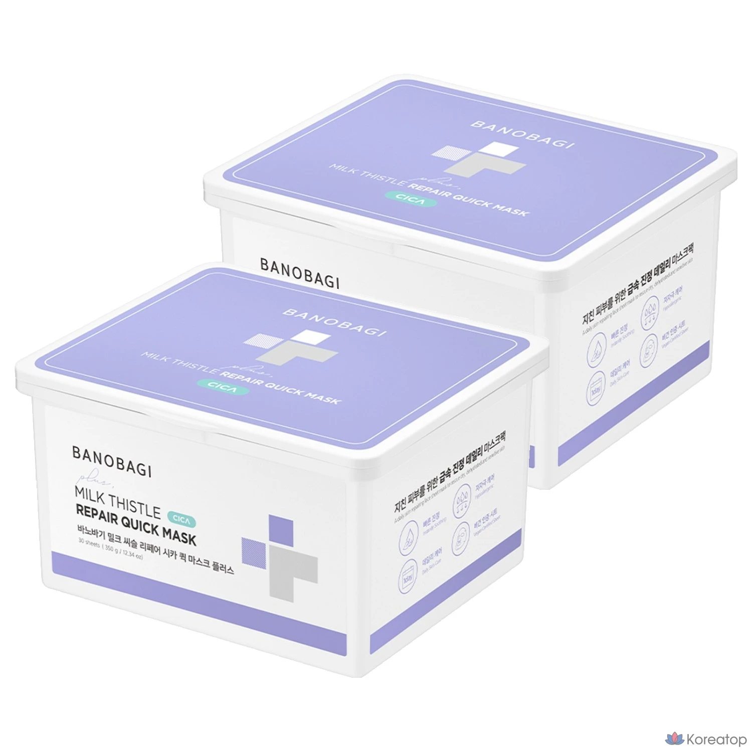 Тканевая маска для лица Banobagi Milk Thistle Repair Cica Quick Mask Plus, 350 г, 60 шт.