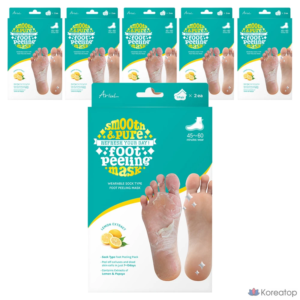 Пилинг-маска для ног Ariul Smooth & Pure Foot Peeling Mask, 68 г, 12 шт.
