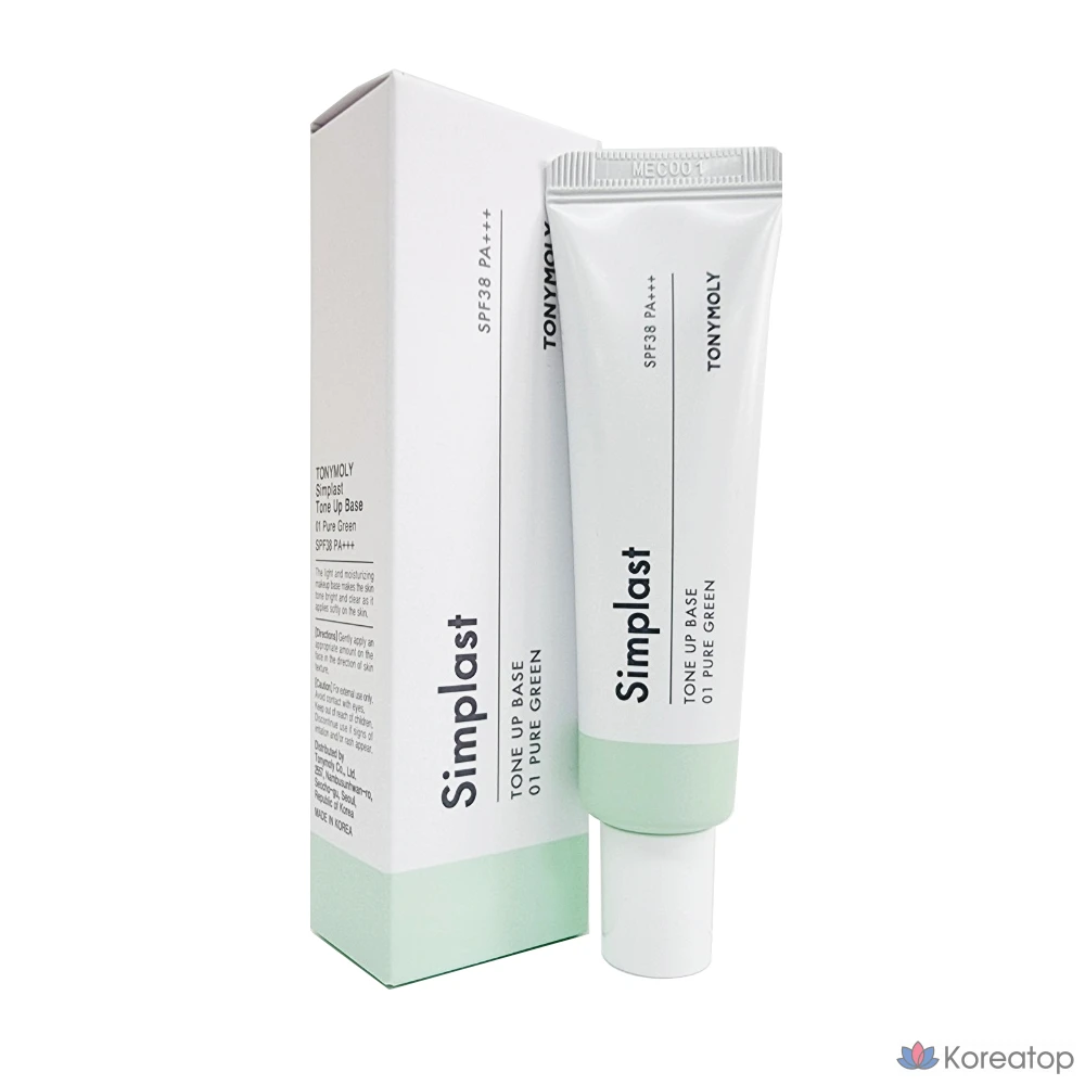 Тональная база Tony Moly Simple Last Tone-up Base, оттенок 01 Green, 35 г, 1 шт.