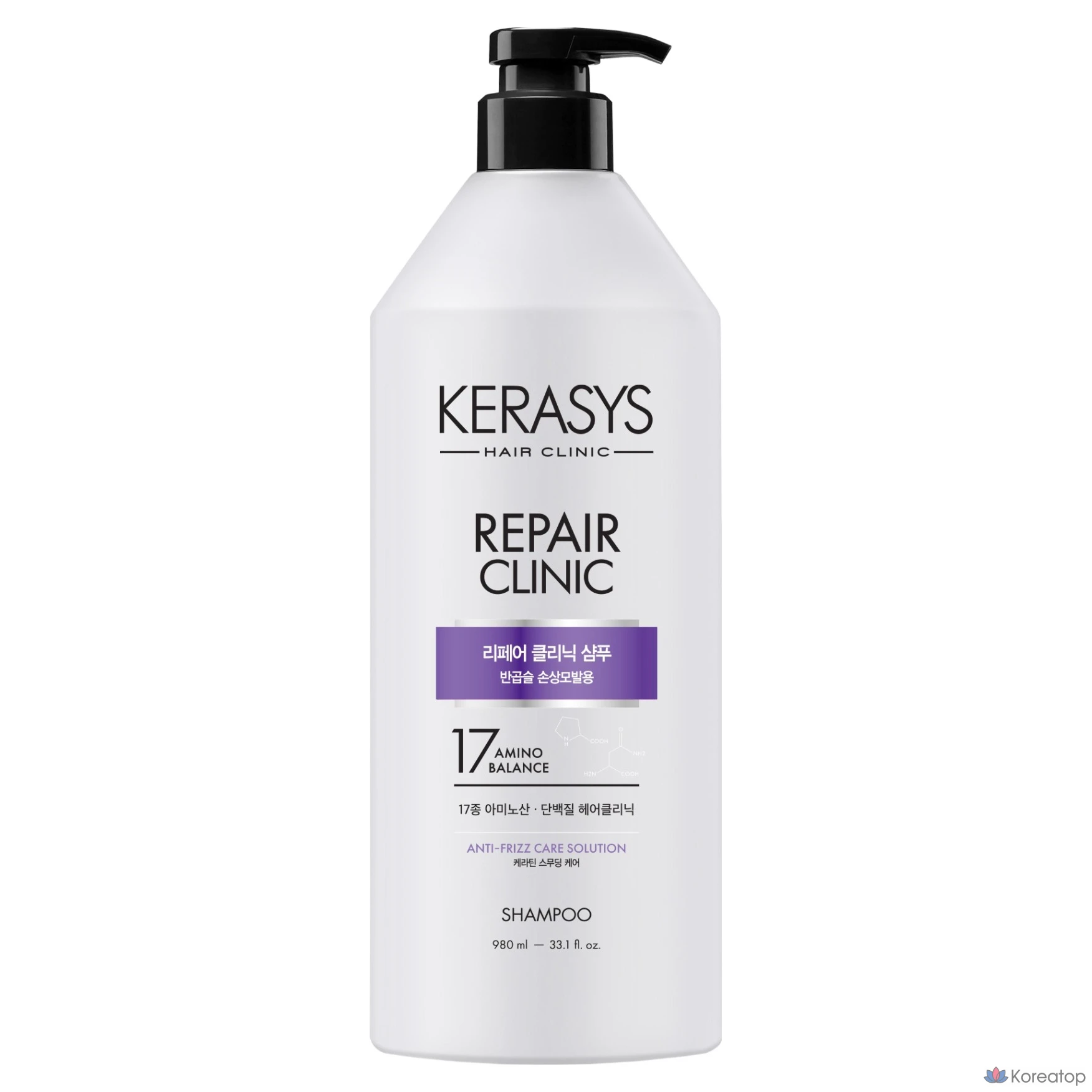Шампунь KeraSys Repair Clinic Semi-Curl Damaged Hair Smoothing Care Protein, 980 мл, 1 шт.