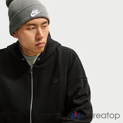 Худи на молнии мужской Nike Club Oversized Fleece Full Zip Reversible Hoodie