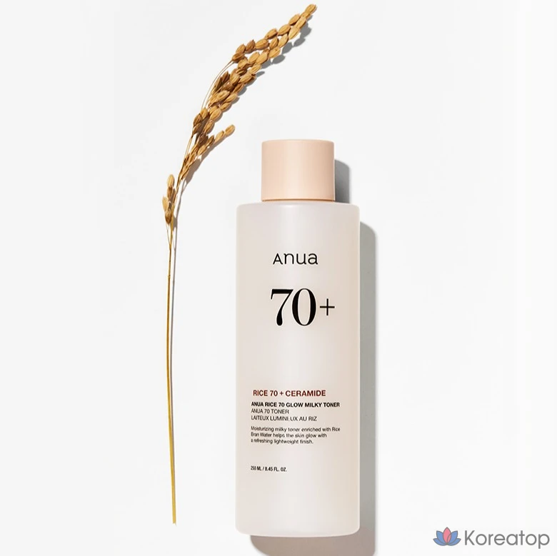 Тонер Anua Rice 70 Glow Milky Toner, 250 мл, 1 шт.