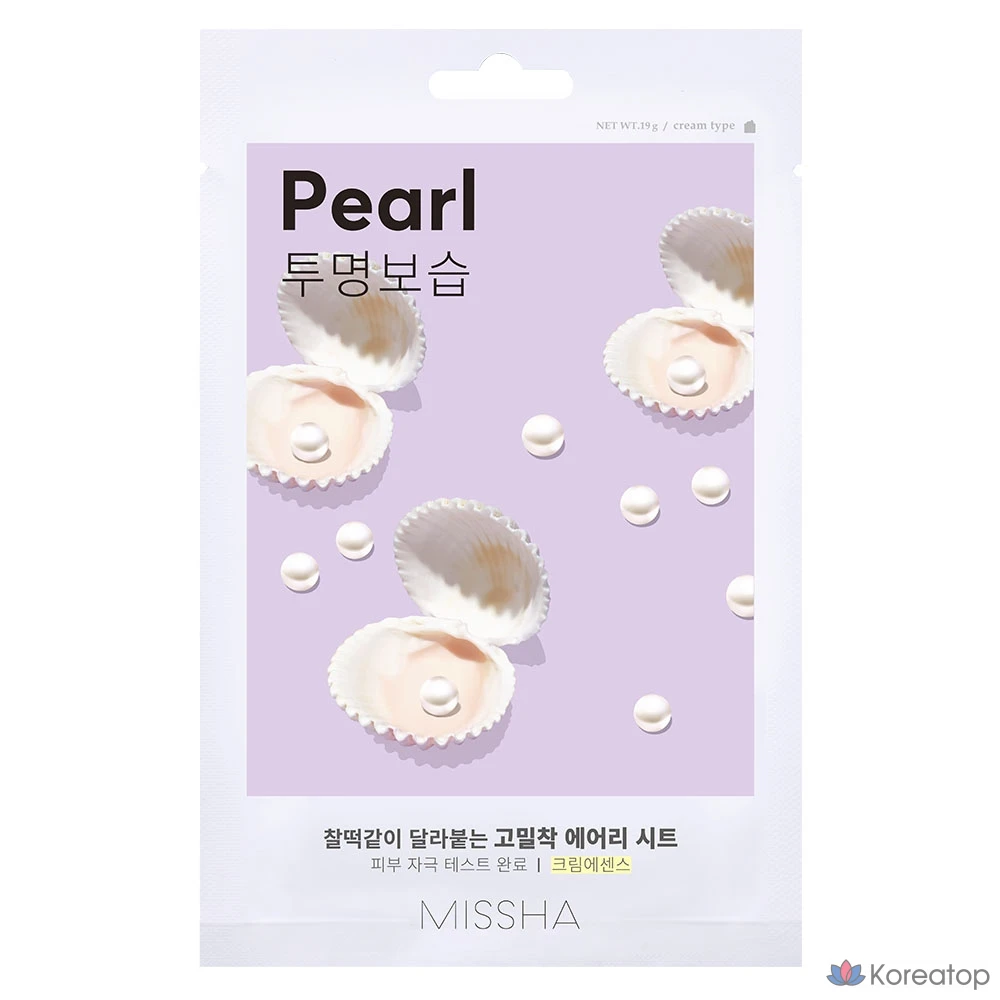 Тканевая маска для лица Missha Airy Fit Sheet Mask Pearl, 1 шт.