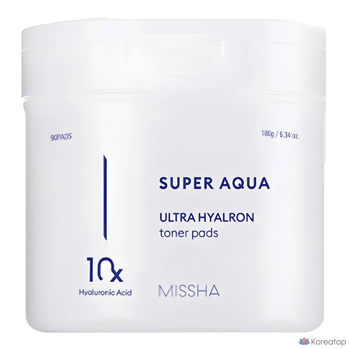 Тонер-пэды Missha Super Aqua Ultra Hyalron Toner Pad, 180 г, 90 шт.