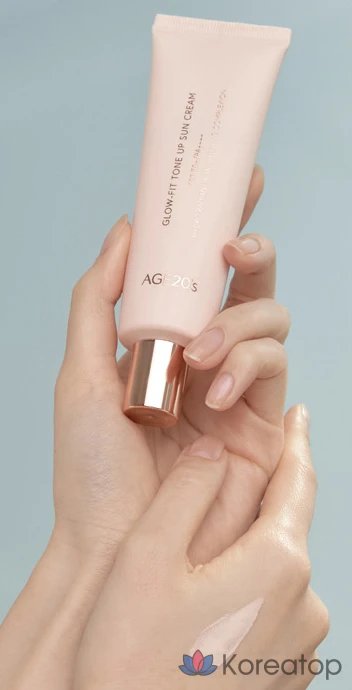 Солнцезащитный крем AGE 20S Glow Fit Tone Up Sun Cream SPF50+ PA++++, 50 мл, 1 шт.