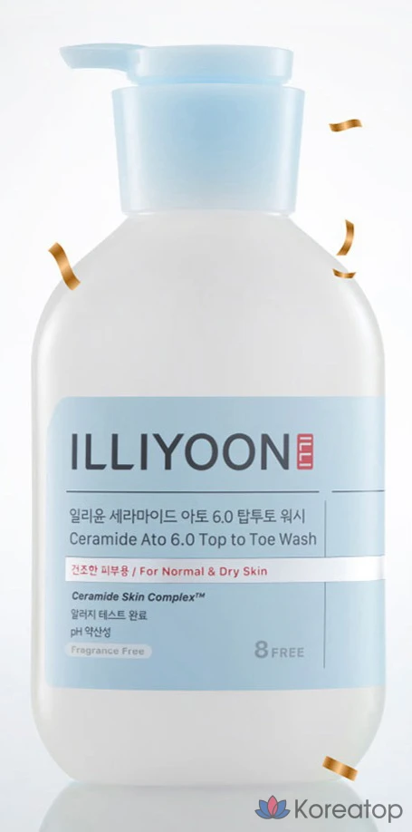 Гель для душа ILLIYOON Ceramide Ato 6.0 Top To Toe Body Wash, 500 мл, 1 шт.