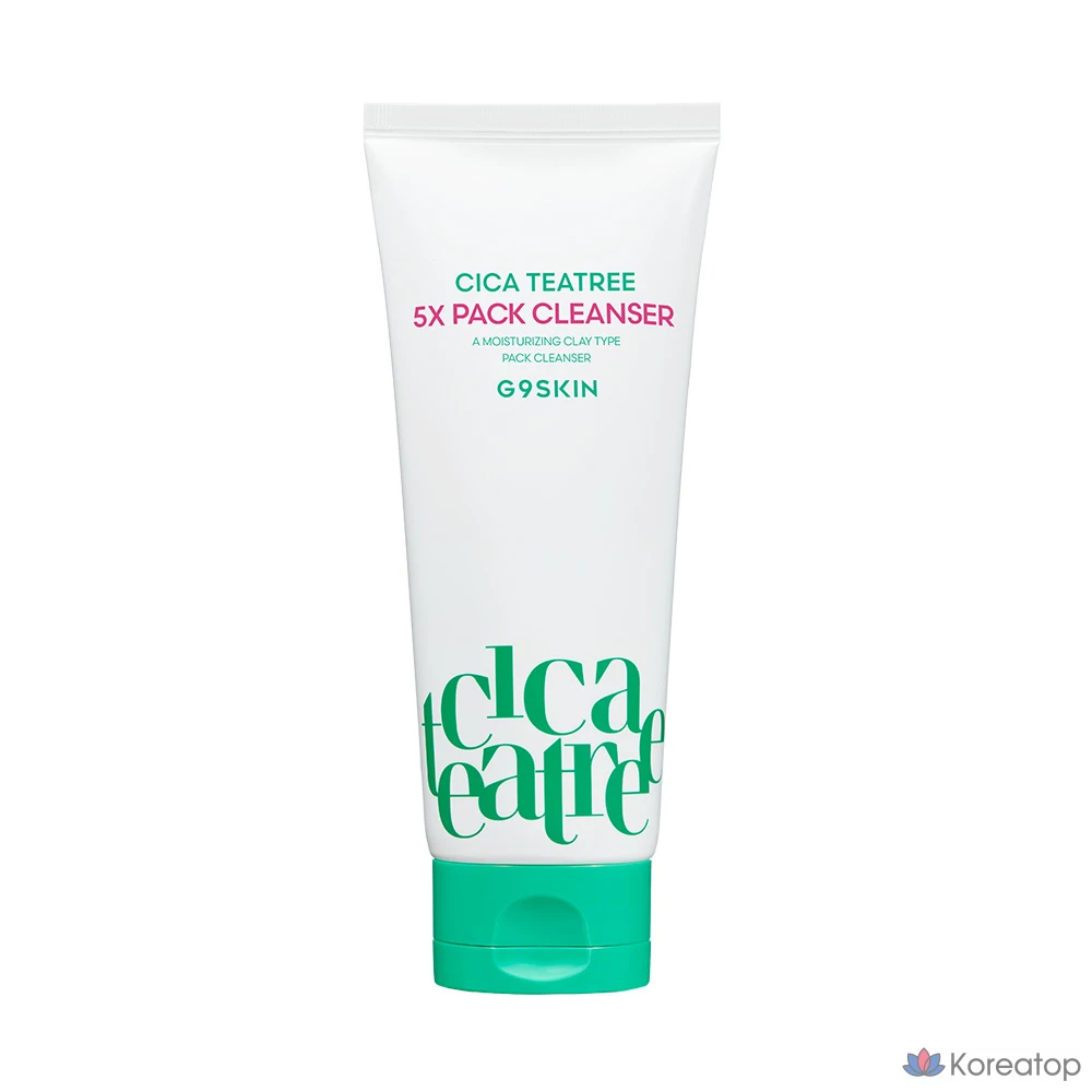 Пилинг-скраб G9SKIN Cica Tea Tree 5X Pack Cleanser, 150 мл, 1 шт.