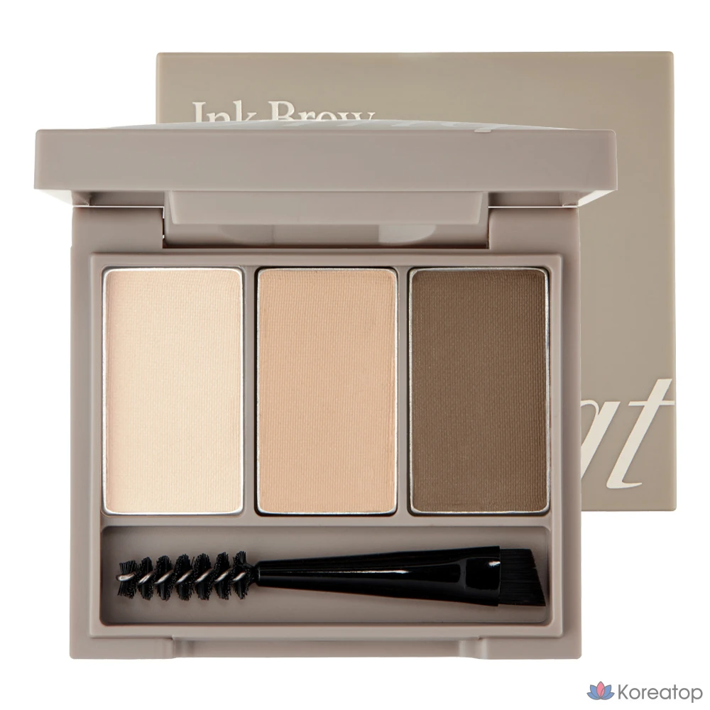 Палетка для бровей FMGT Ink Brow Palette Kit, оттенок Natural Brown, 1 шт.
