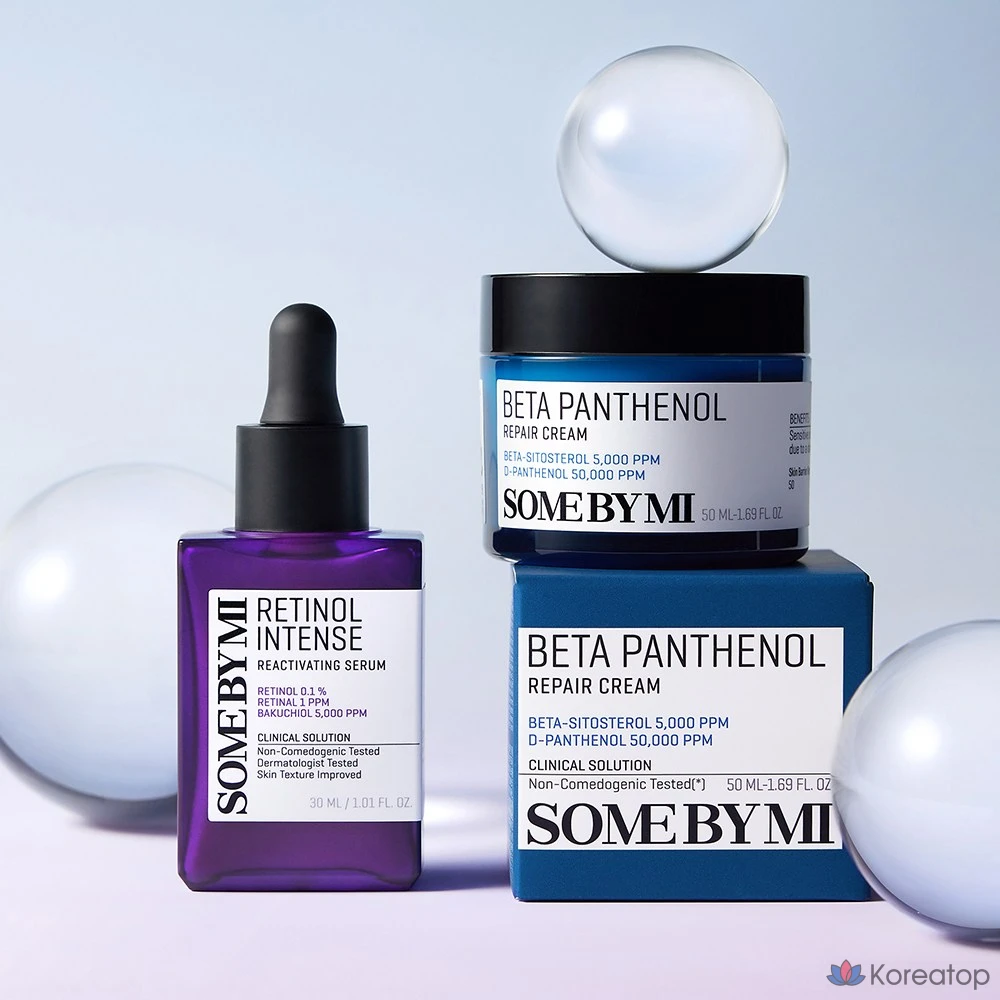 Набор для ухода Some By Mi Glass Skin Combo Set (Retinol Serum + Beta Panthenol Cream), 1 шт.