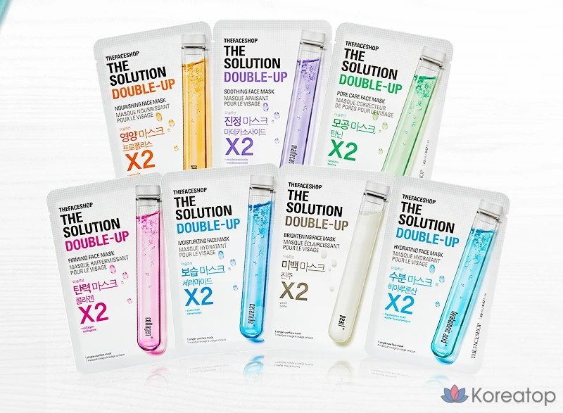 Тканевая маска для лица The Face Shop The Solution Double Up Moisture Mask Sheet, 1 шт.