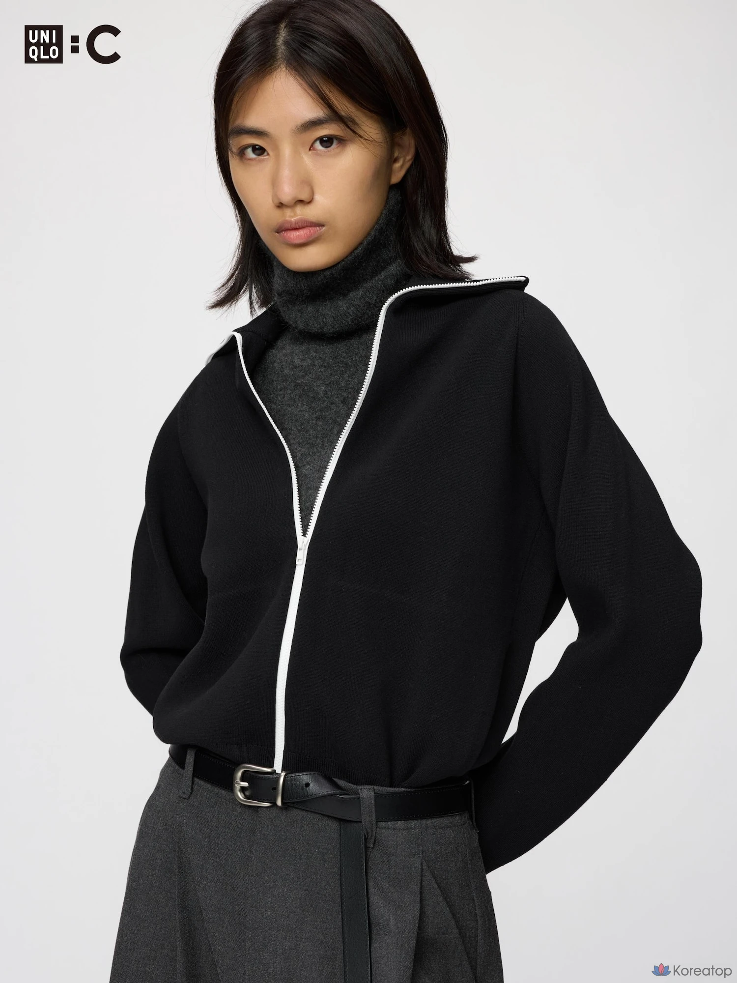 Кардиган на молнии Uniqlo Milano Rib Full Zip