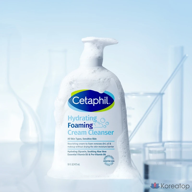 Очищающий крем-пенка Cetaphil Hydrating Foaming Cream Cleanser, 473 мл, 1 шт.