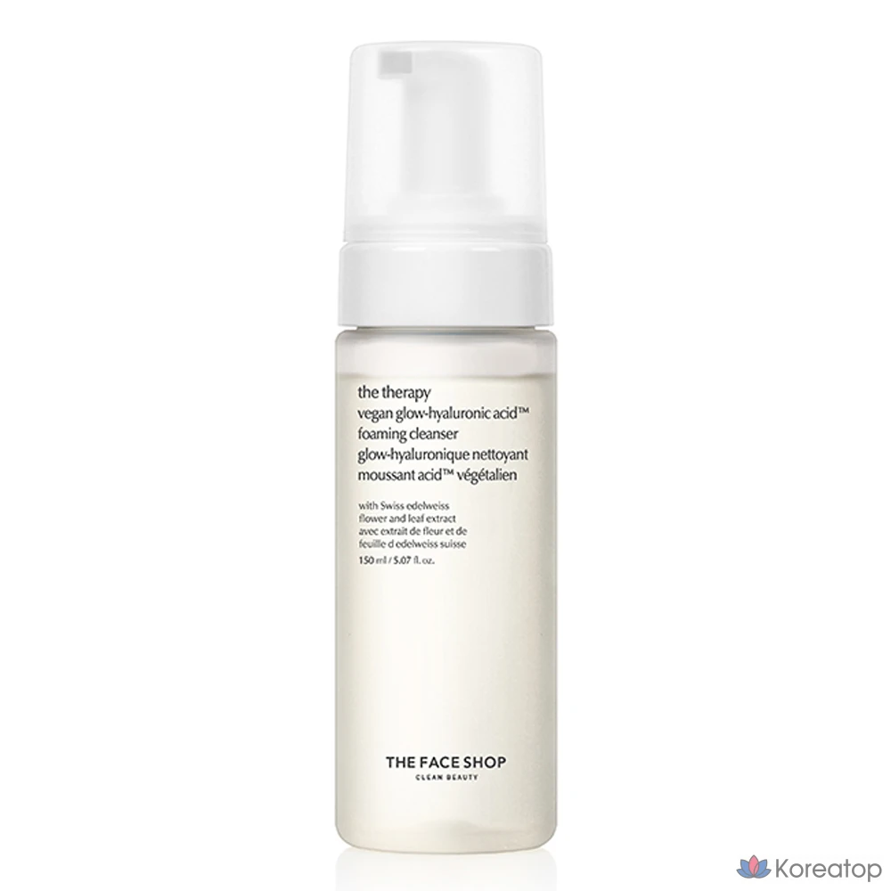 Пенка для умывания The Face Shop The Therapy Glow Hyaluronic Acid Bubble Foam Cleanser, 150 мл, 1 шт.