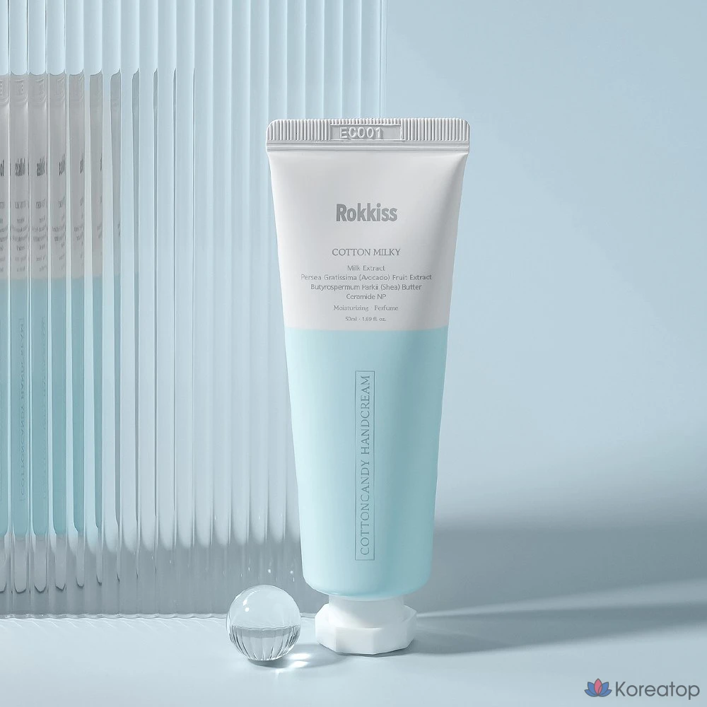Крем для рук Rokkiss Cotton Candy Hand Cream, 4-piece Set (Lovely Rose + Fresh Garden + Fresh Berry + Cotton Milky), 200 г, 1 шт.