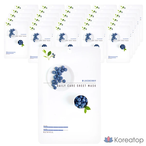 Тканевая маска для лица Eunyul Blueberry Daily Care Sheet Mask, 30 шт.