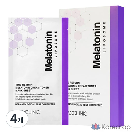Тканевая маска для лица MAXCLINIC Time Return Melatonin Cream Toner Mask Sheet, 20 шт.