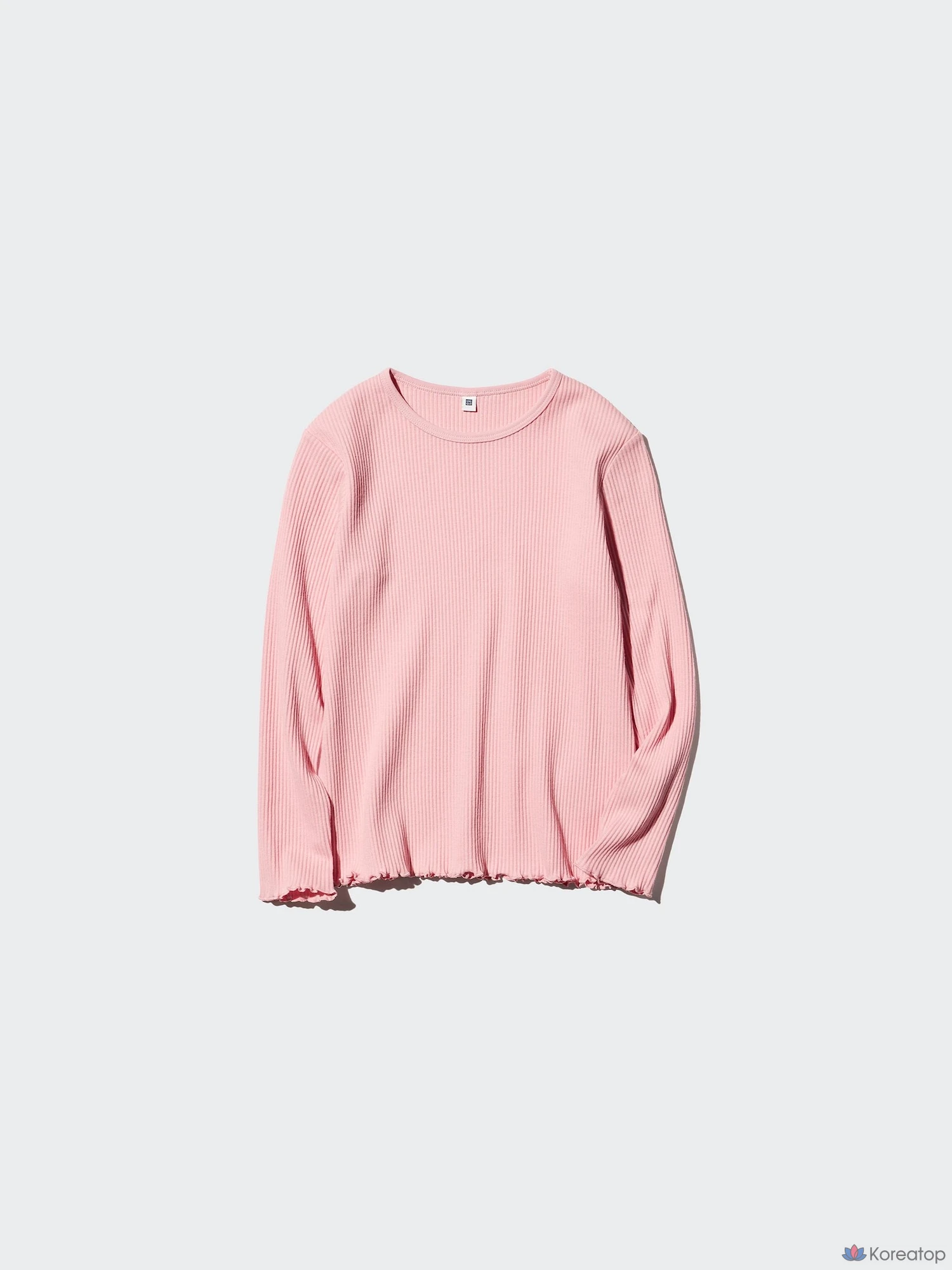 Футболка для девочек Uniqlo Rib Crew Neck Long Sleeve T-Shirt