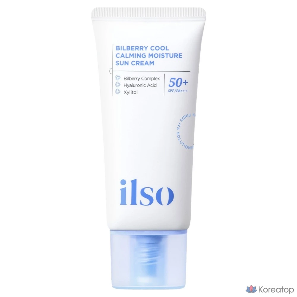 Солнцезащитный крем Ilso Bilberry Cool Calming Moisture Sun Cream SPF 50+ PA++++, 50 мл, 1 шт.