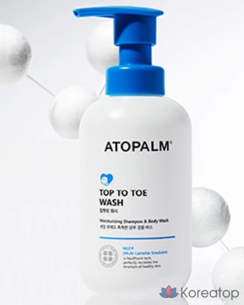 Набор для ухода Atopalm Top-to-Toe Baby All-in-One Wash, 300 мл x 2 + 100 мл, 1 шт.