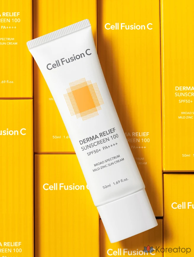 Солнцезащитный крем CELL FUSION C Derma Relief Sunscreen 100 SPF50+ PA++++, 50 мл, 1 шт.