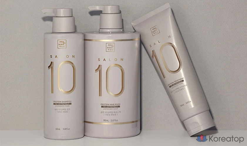 Кондиционер-ополаскиватель для волос Mise en Scene Salon 10 Protein Extreme Damage Hair Treatment, 280 мл, 1 шт., фото 7