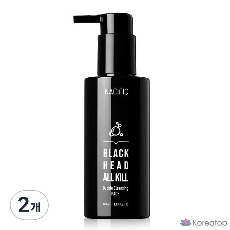 Пилинг-маска для лица NACIFIC Blackhead All Kill Bubble Cleansing Pack, 2 шт.