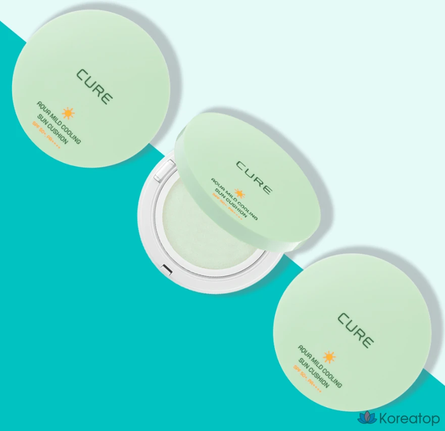 Солнцезащитный кушон KIM JEONG MOON Aloe La Sense Roe Cure Aqua Mild Cooling Sun Cushion SPF50+ PA++++, 25 г, 1 шт.