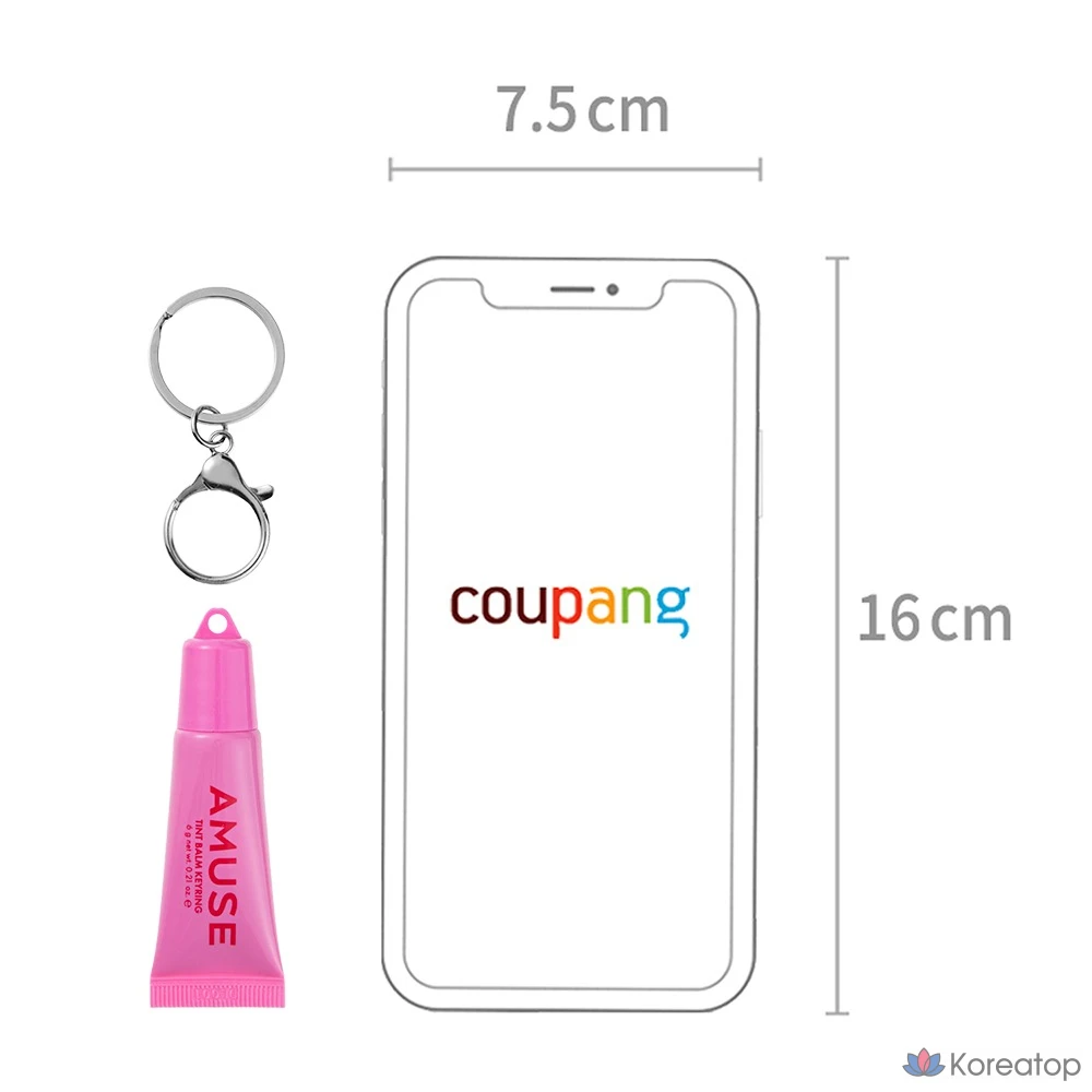 Бальзам для губ AMUSE Tint Keyring Lip Balm, оттенок 02 Happy Girl, 6 г, 1 шт., фото 7